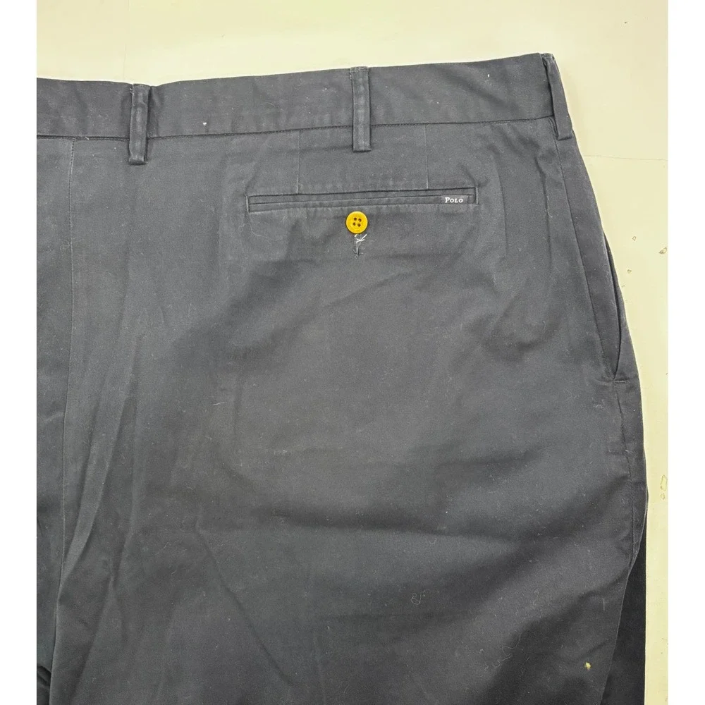 Polo‎ Ralph Lauren Mens Navy Blue Stretch Classic Fit Chino Shorts Size 46B